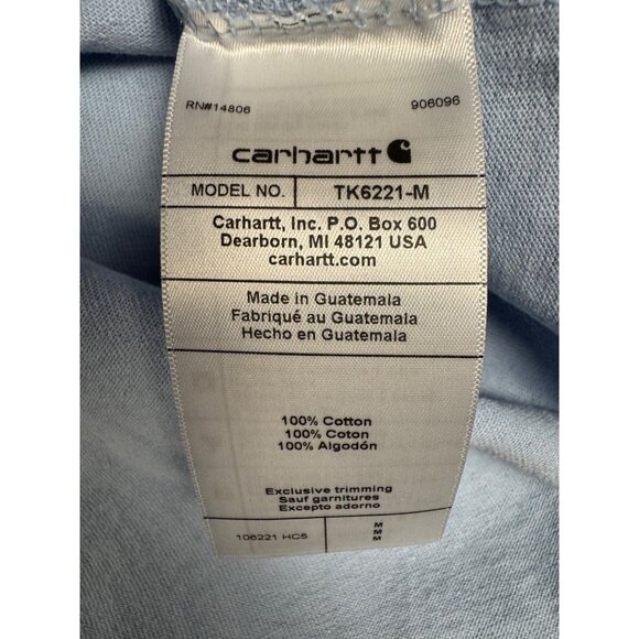 Carhartt T Shirt Mens Medium Blue Relaxed Fit Texas Heavyweight Light Baby - Picture 5 of 10